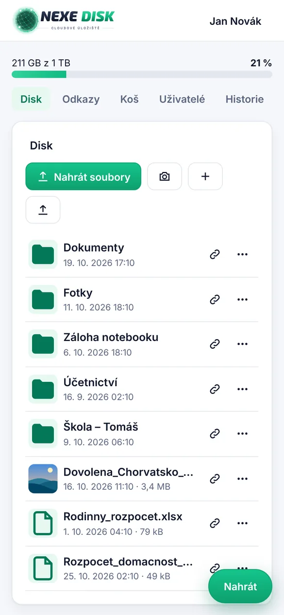 Disk v telefonu